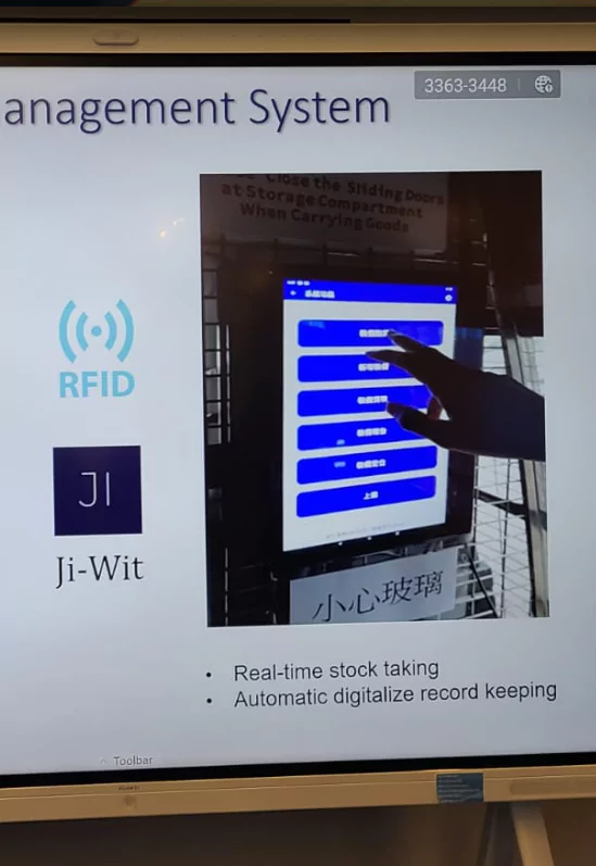 real time stocktaking on vehicle